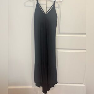 black maxi dress